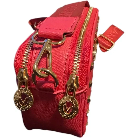 NWOT Valentino Orlandi Hot Pink Studded Crossbody Bag - Picture 4 of 5